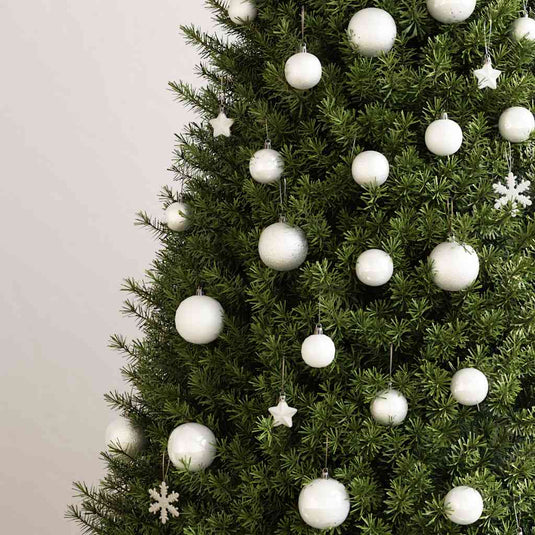 Vidaxl 111-delige kerstballenset polystyreen wit