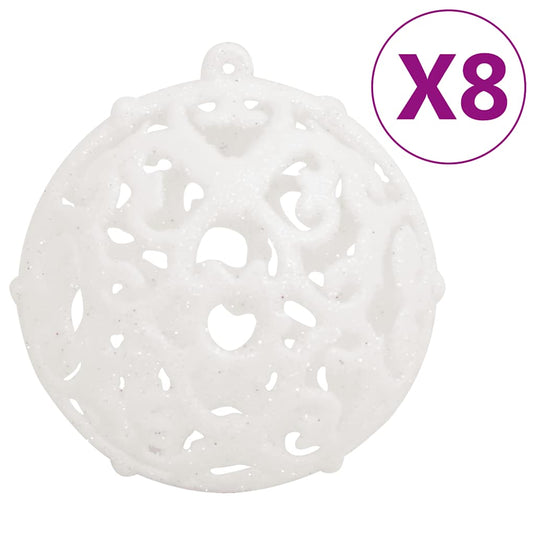 Vidaxl 111-delige kerstballenset polystyreen wit