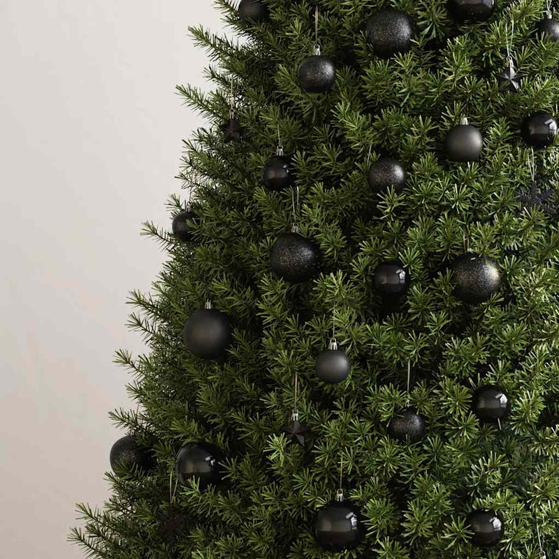 Afbeelding laden in galerijviewer, Vidaxl 111-delige kerstballenset polystyreen zwart
