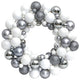 VidaXL Kerstkrans 45 cm polystyreen wit en grijs