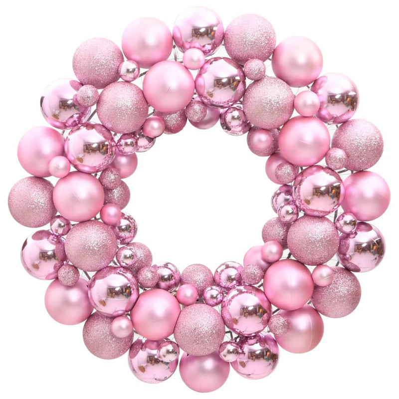 Afbeelding laden in galerijviewer, VidaXL Kerstkrans 45 cm polystyreen roze
