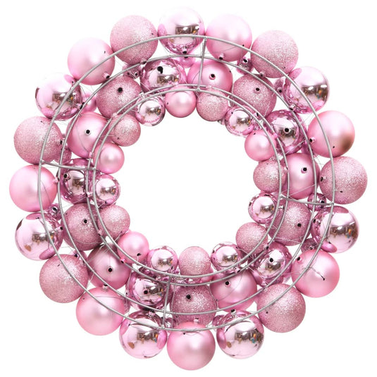 VidaXL Kerstkrans 45 cm polystyreen roze