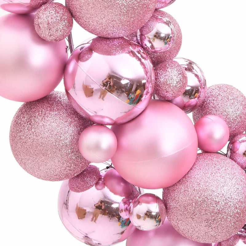 Afbeelding laden in galerijviewer, VidaXL Kerstkrans 45 cm polystyreen roze

