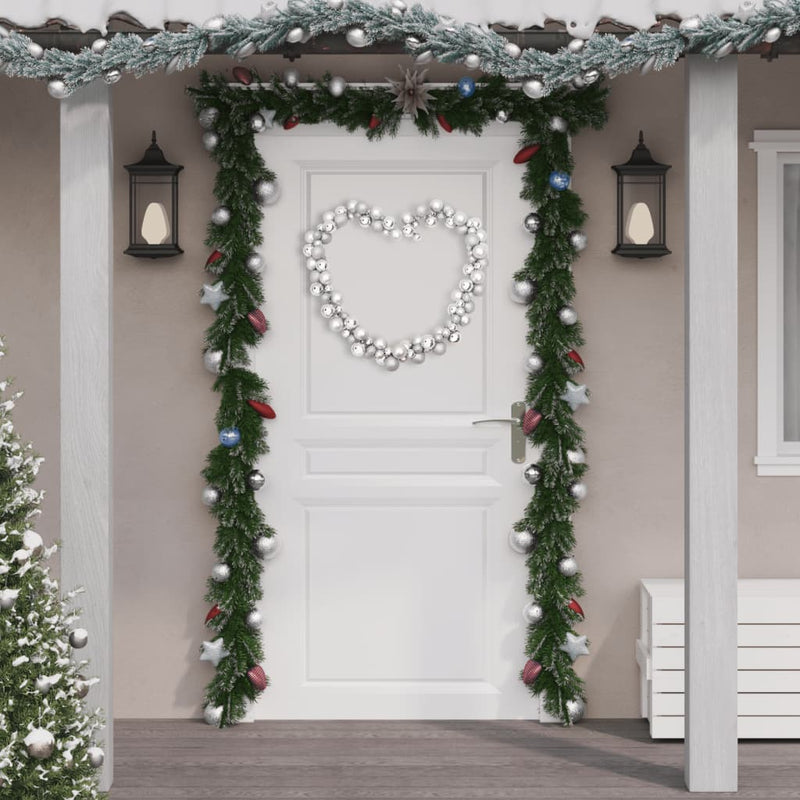 Afbeelding laden in galerijviewer, VidaXL Kerstslinger ballen 175 cm polystyreen zilverkleurig

