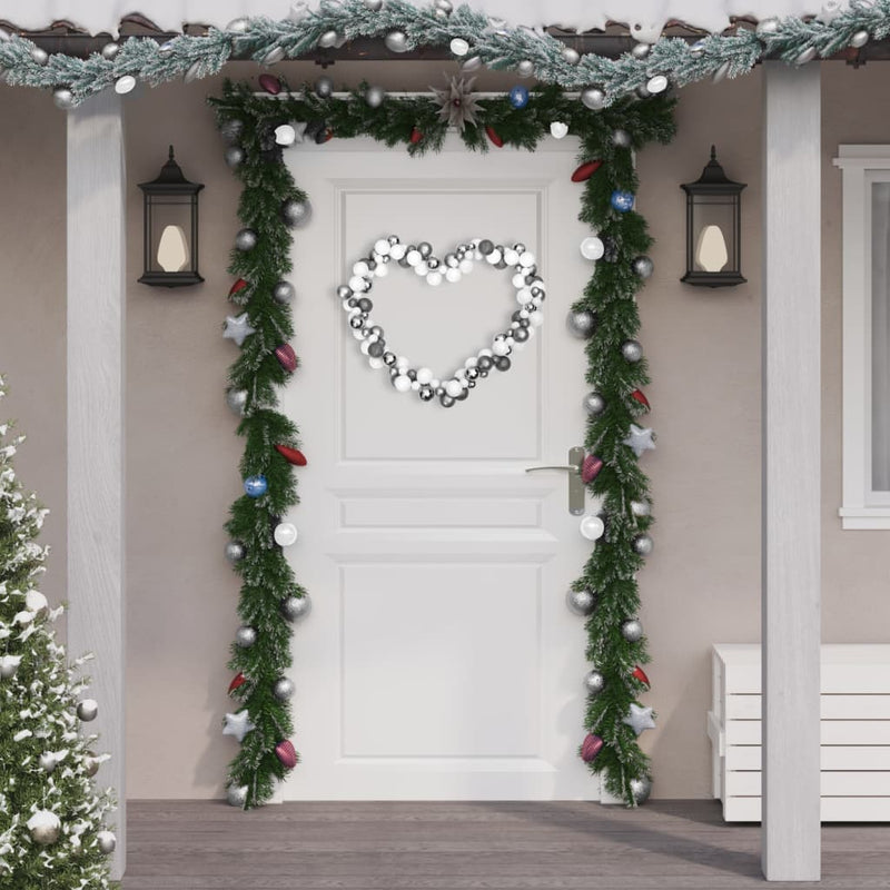 Afbeelding laden in galerijviewer, VidaXL Kerstslinger ballen 175 cm polystyreen wit en grijs
