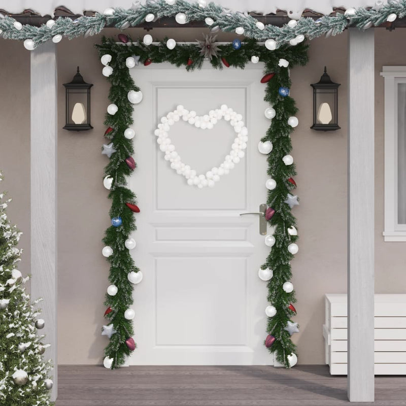 Afbeelding laden in galerijviewer, VidaXL Kerstslinger ballen 175 cm polystyreen wit
