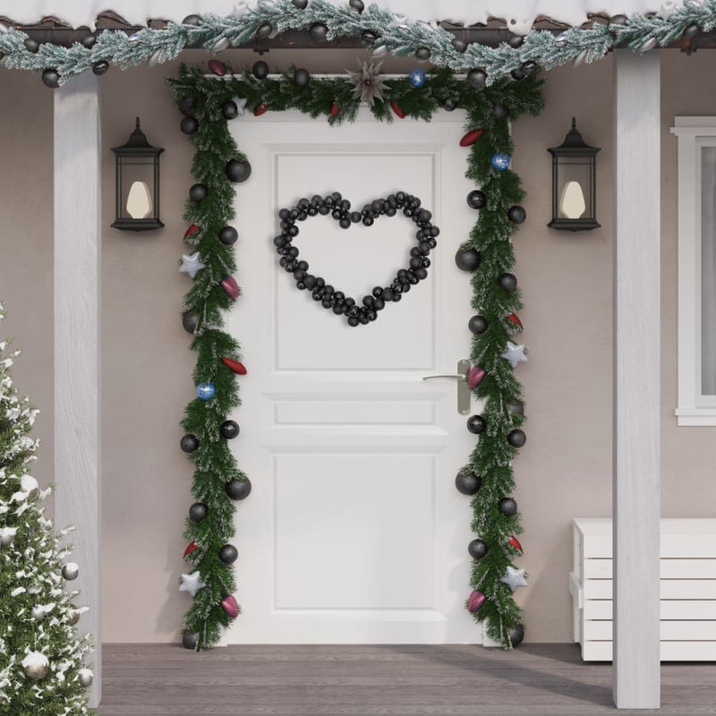 Afbeelding laden in galerijviewer, VidaXL Kerstslinger ballen 175 cm polystyreen zwart
