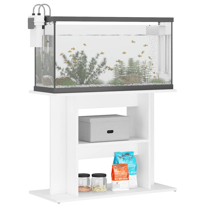 Afbeelding laden in galerijviewer, Vidaxl aquariumstandaard 80x35x60 cm bewerkt hout wit
