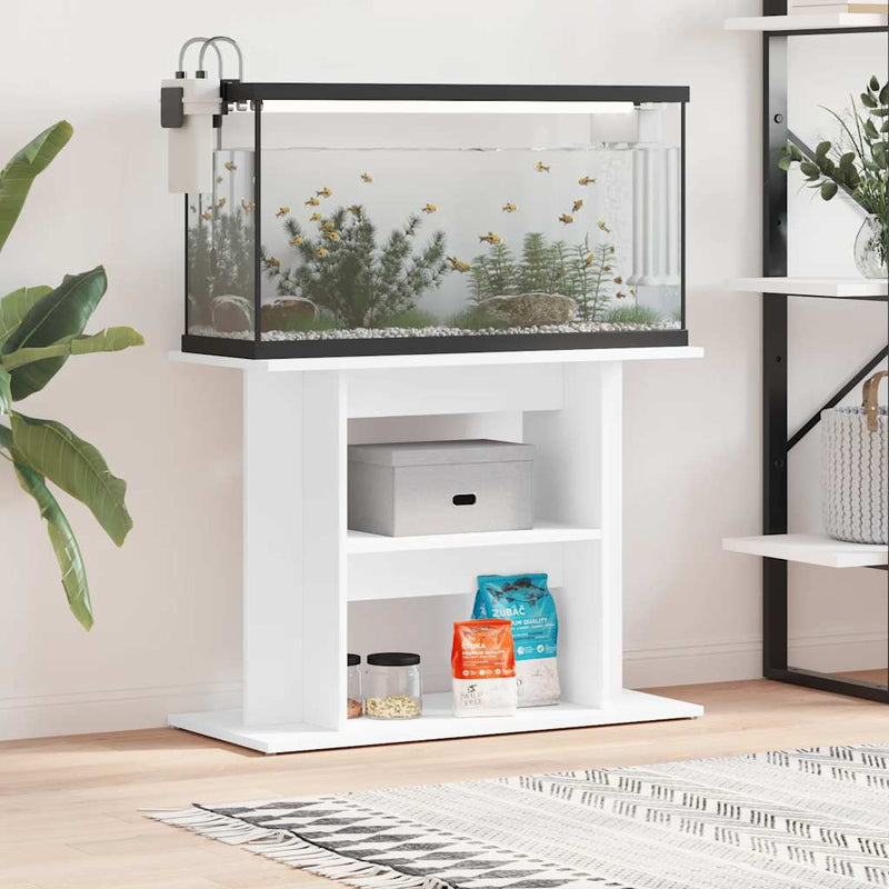 Afbeelding laden in galerijviewer, Vidaxl aquariumstandaard 80x35x60 cm bewerkt hout wit
