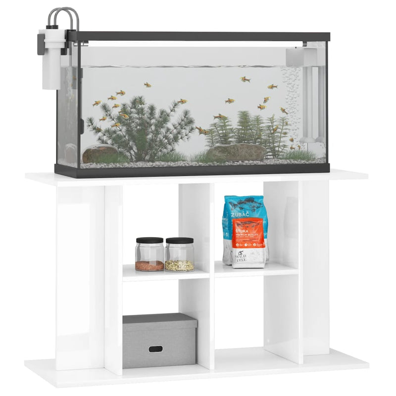 Afbeelding laden in galerijviewer, Vidaxl aquariumstandaard 100x40x60 cm bewerkt hout hoogglans wit
