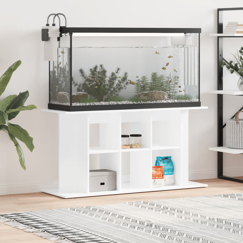 Afbeelding laden in galerijviewer, Vidaxl aquariumstandaard 120x40x60 cm bewerkt hout hoogglans wit
