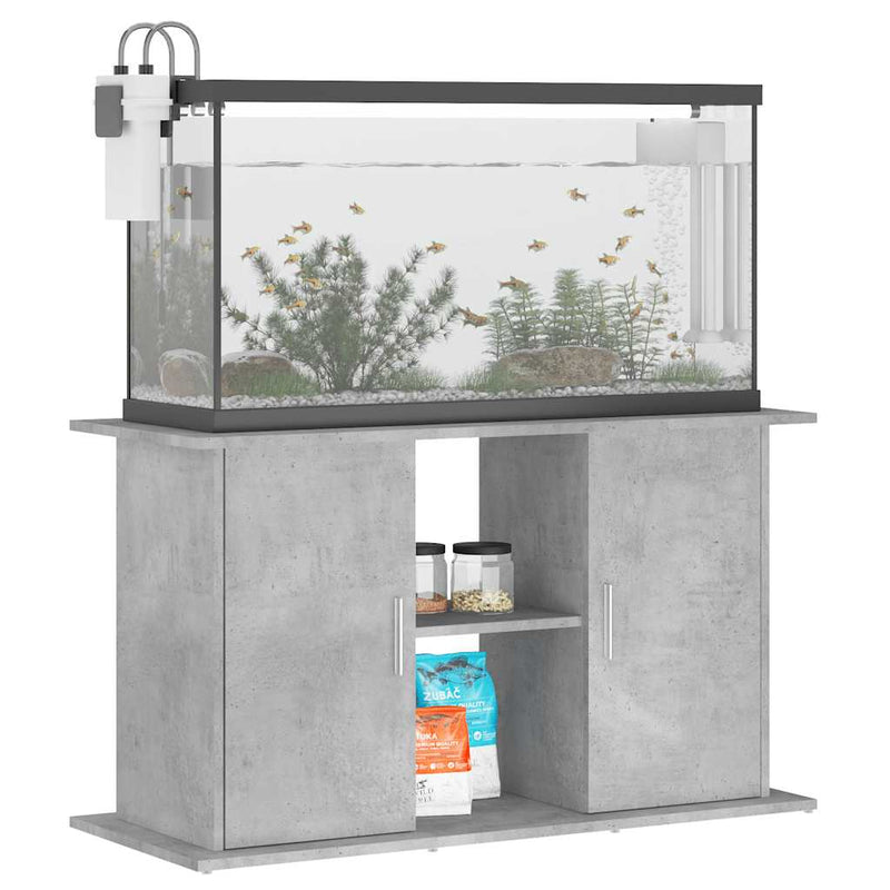 Afbeelding laden in galerijviewer, Vidaxl aquariumstandaard betongrijs 101x41x58 cm bewerkt hout
