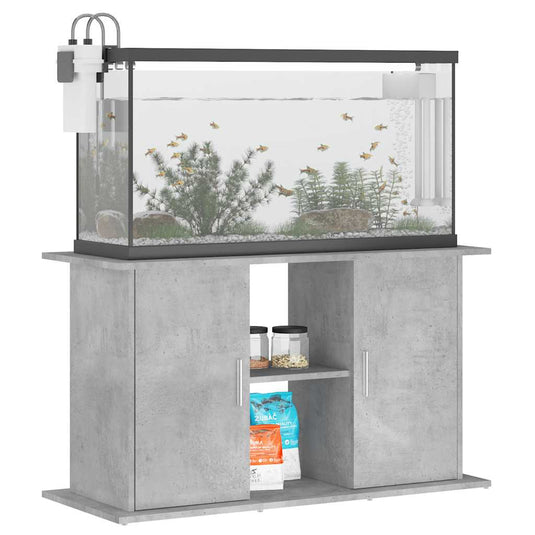 Vidaxl aquariumstandaard betongrijs 101x41x58 cm bewerkt hout