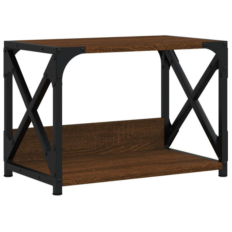 Afbeelding laden in galerijviewer, Vidaxl printerstandaard 44x26x31,5 cm bewerkt hout bruin eikenkleur
