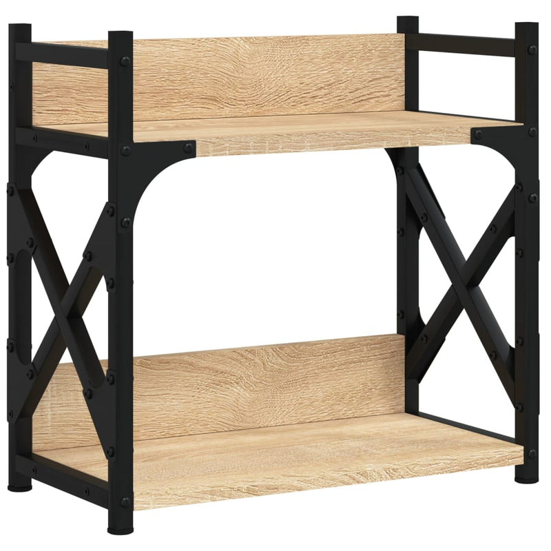 Afbeelding laden in galerijviewer, Vidaxl printerstandaard 2-laags 40x20x40 cm bewerkt hout sonoma eiken
