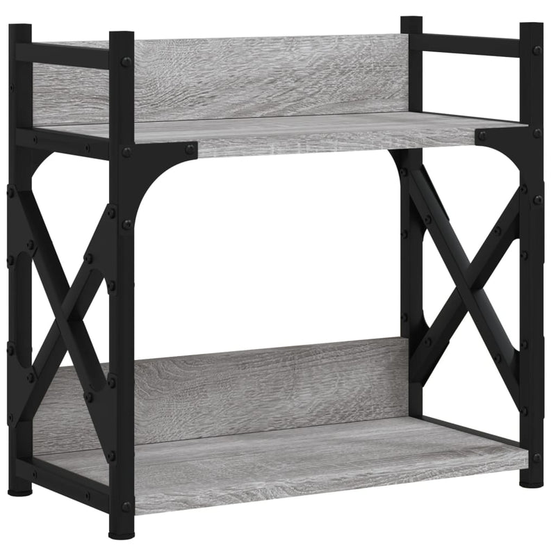 Afbeelding laden in galerijviewer, Vidaxl printerstandaard 2-laags 40x20x40 cm bewerkt hout grijs sonoma
