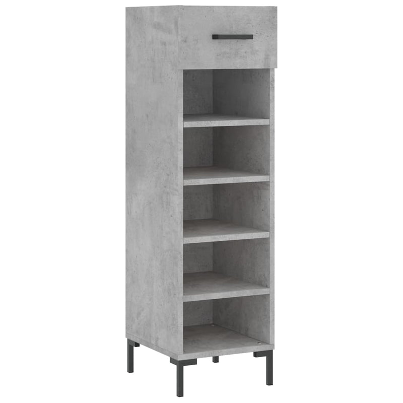 Afbeelding laden in galerijviewer, Vidaxl schoenenkast 30x35x105 cm bewerkt hout betongrijs

