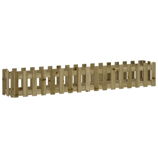 Vidaxl plantenbak verhoogd hekontwerp 200x30x30 cm geïmpregneerd hout