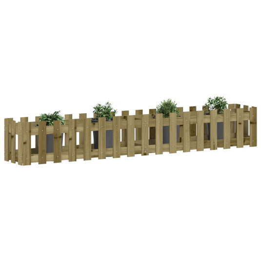 Vidaxl plantenbak verhoogd hekontwerp 200x30x30 cm geïmpregneerd hout