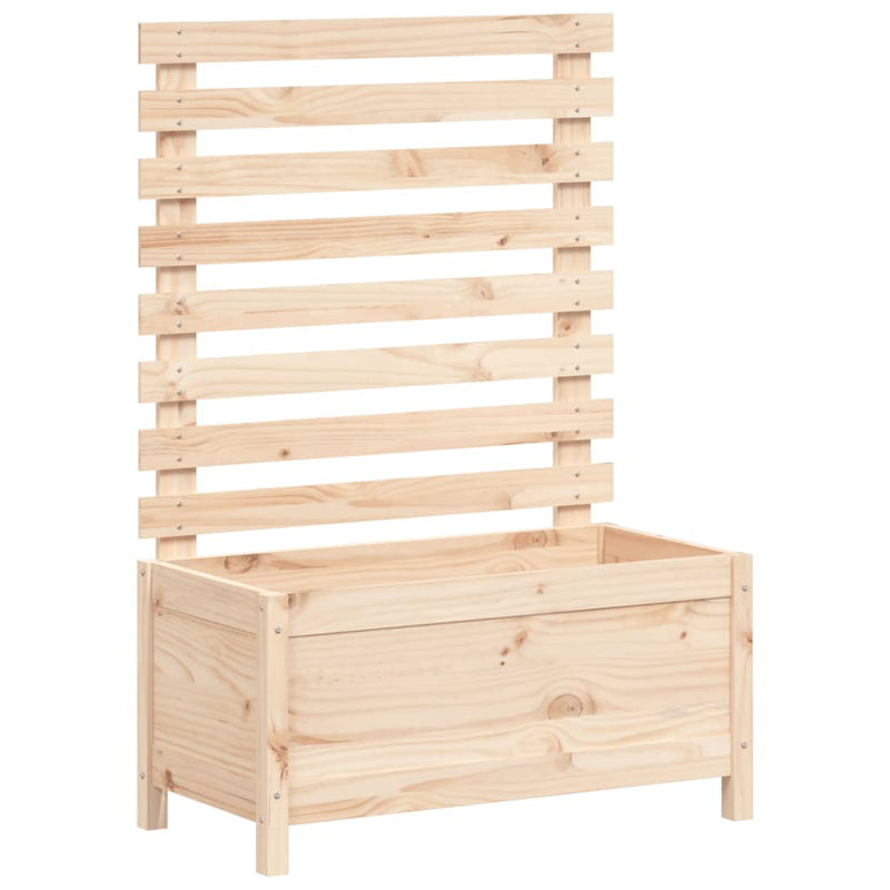 Afbeelding laden in galerijviewer, Vidaxl plantenbak met rek 79x39,5x114 cm massief grenenhout
