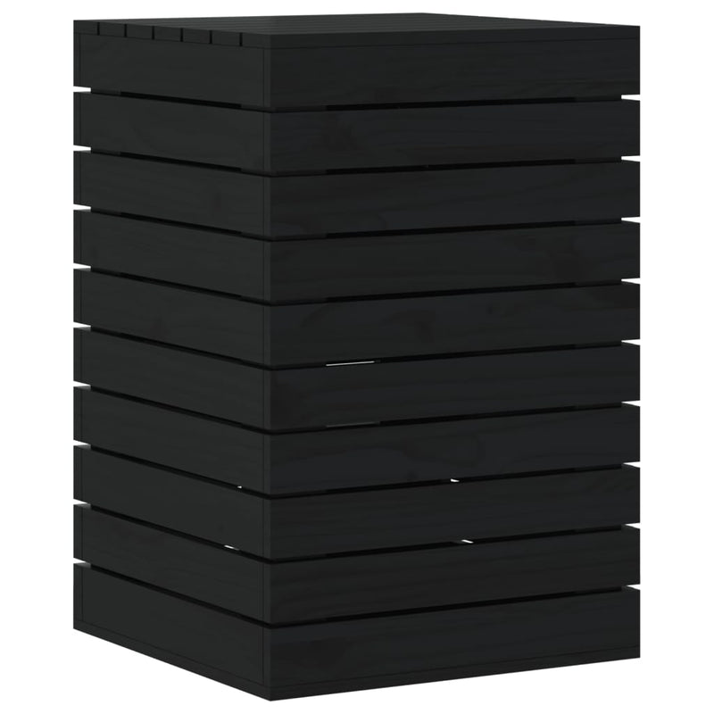 Afbeelding laden in galerijviewer, VidaXL Wasmand 44x44x66 cm massief grenenhout zwart
