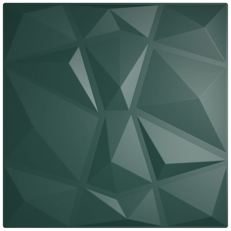 Afbeelding laden in galerijviewer, Vidaxl 24 st wandpanelen diamant 6 m² 50x50 cm xps groen
