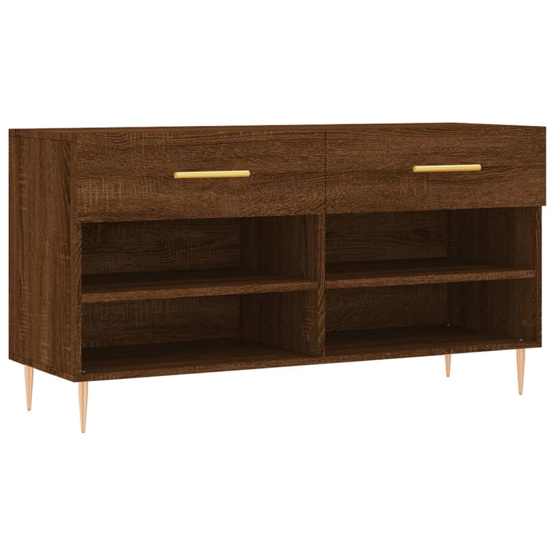 Afbeelding laden in galerijviewer, Vidaxl schoenenbank 102x35x55 cm bewerkt hout sonoma eikenkleurig
