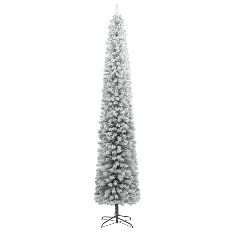 Afbeelding laden in galerijviewer, Vidaxl kunstkerstboom smal met standaard en sneeuw 300 cm pvc
