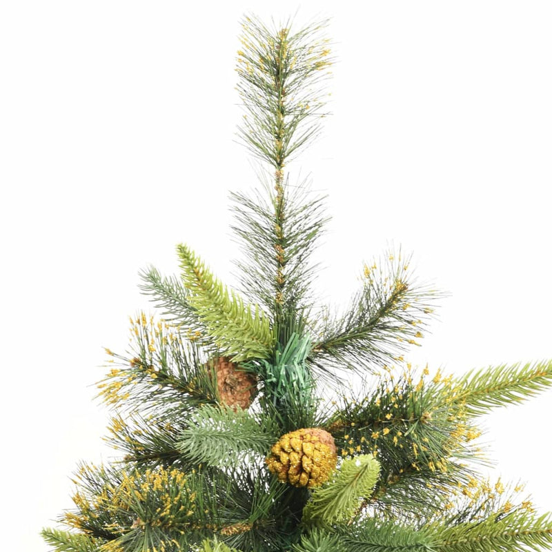 Afbeelding laden in galerijviewer, Vidaxl kunstkerstboom met scharnieren en dennenappels 180 cm
