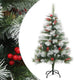 Vidaxl kunstkerstboom met scharnieren dennenappels en bessen 120 cm