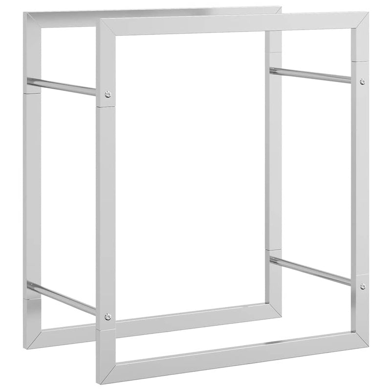 Afbeelding laden in galerijviewer, Vidaxl haardhoutrek 50x28x56 cm roestvrij staal
