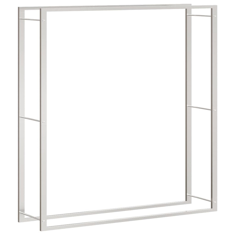 Afbeelding laden in galerijviewer, Vidaxl haardhoutrek 110x28x116 cm roestvrij staal
