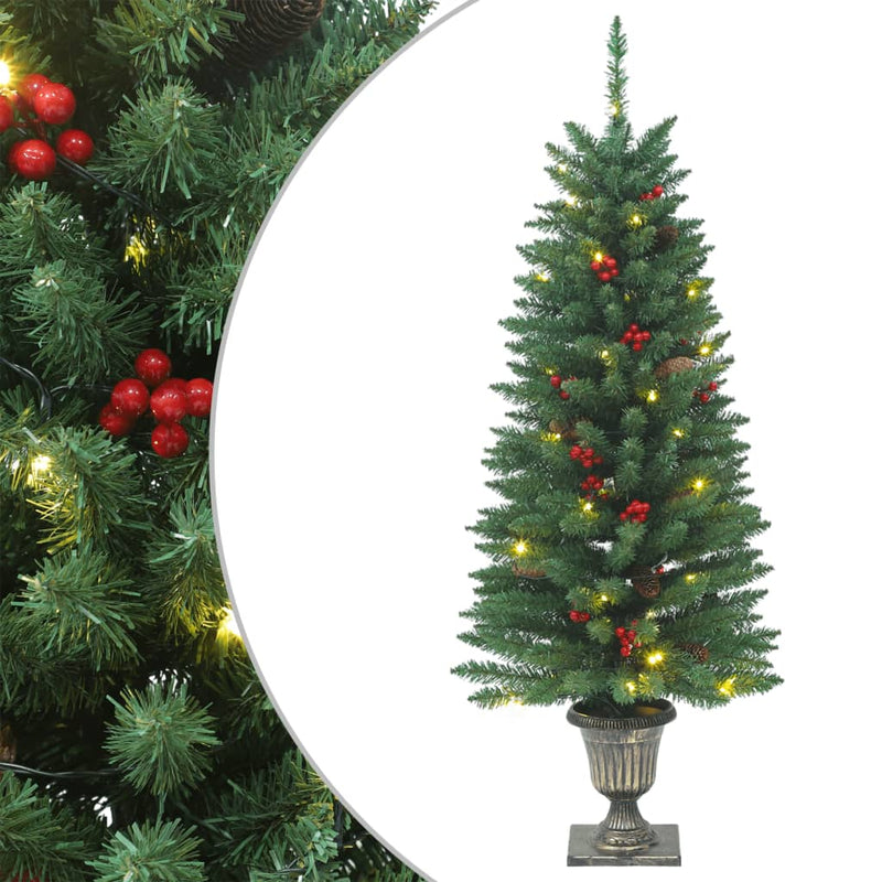Afbeelding laden in galerijviewer, Vidaxl kunstkerstbomen 2 st 100 led's 120 cm groen
