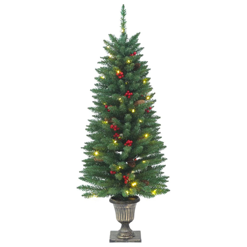 Afbeelding laden in galerijviewer, Vidaxl kunstkerstbomen 2 st 100 led's 120 cm groen
