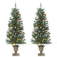 VidaXL Kunstkerstbomen 2 st 100 LED's 120 cm groen
