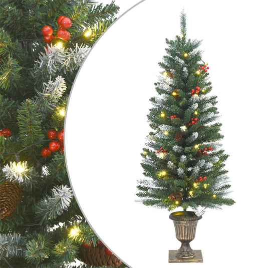 VidaXL Kunstkerstbomen 2 st 100 LED's 120 cm groen
