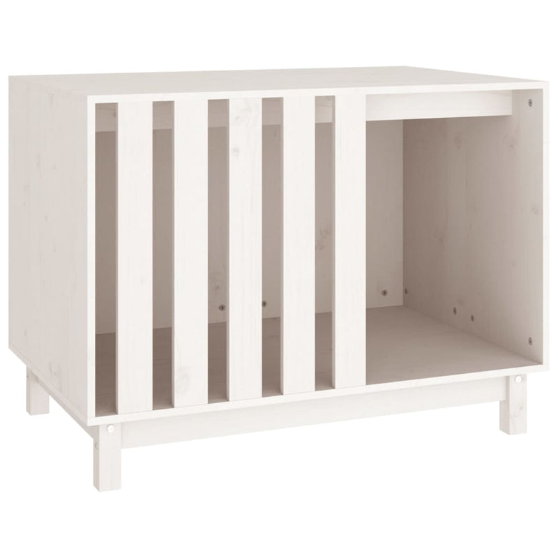 Afbeelding laden in galerijviewer, Vidaxl hondenhok 90x60x67 cm massief grenenhout wit
