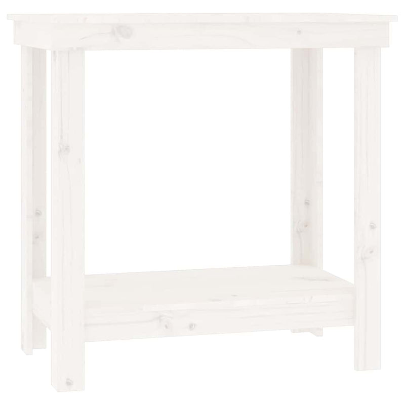 Afbeelding laden in galerijviewer, Vidaxl werkbank 80x50x80 cm massief grenenhout wit
