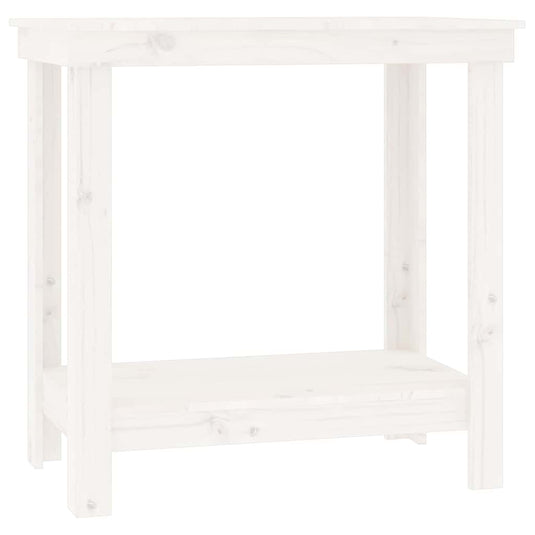 Vidaxl werkbank 80x50x80 cm massief grenenhout wit