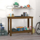 Vidaxl werkbank 110x50x80 cm massief grenenhout honingbruin