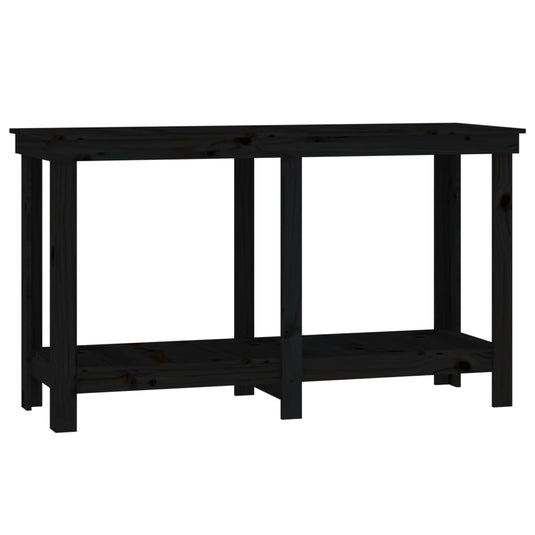 Vidaxl werkbank 140x50x80 cm massief grenenhout zwart