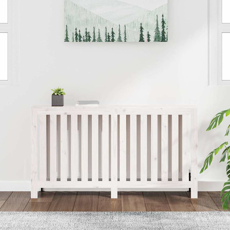 Afbeelding laden in galerijviewer, Vidaxl radiatorombouw 153x19x84 cm massief grenenhout wit
