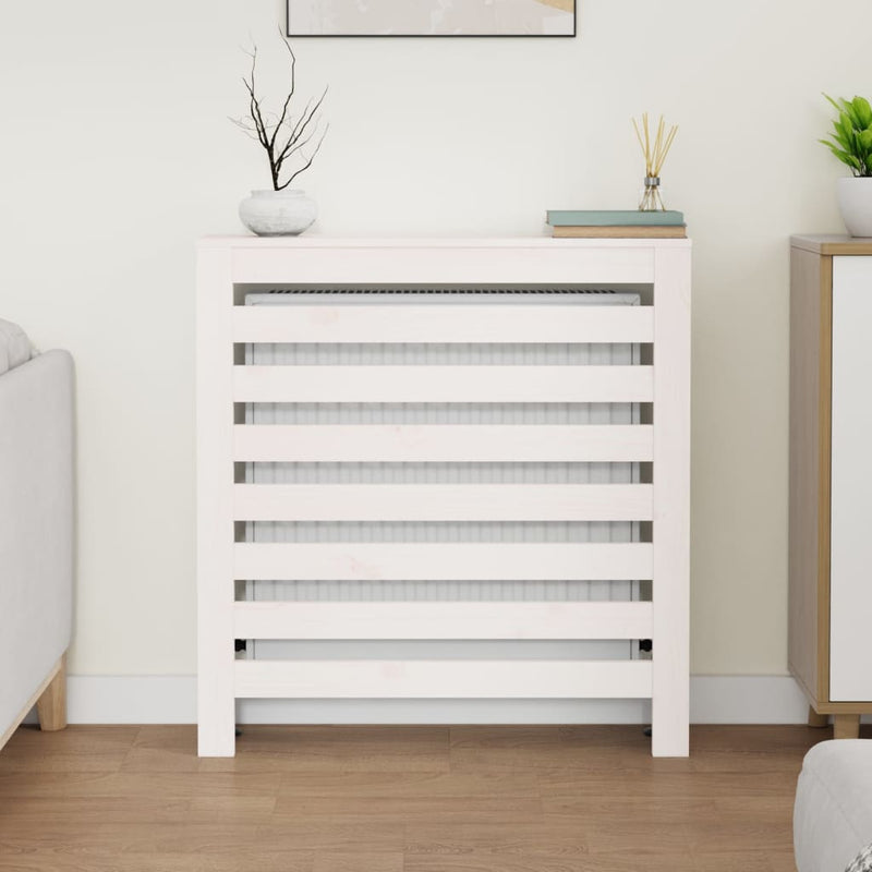 Afbeelding laden in galerijviewer, Vidaxl radiatorombouw 79,5x19x84 cm massief grenenhout wit
