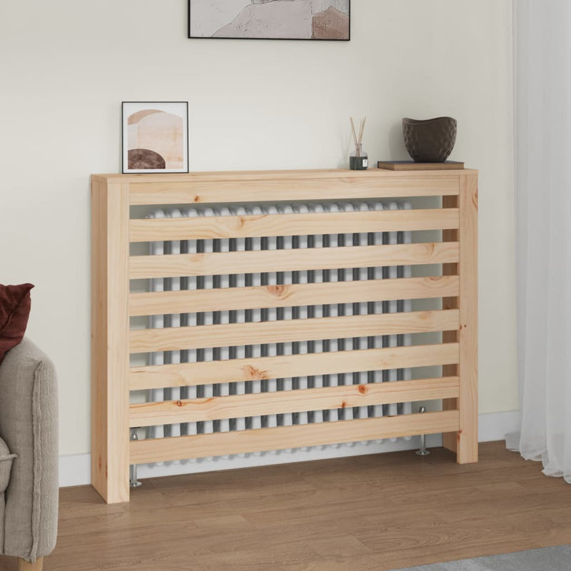 Afbeelding laden in galerijviewer, Vidaxl radiatorombouw 108,5x19x84 cm massief grenenhout
