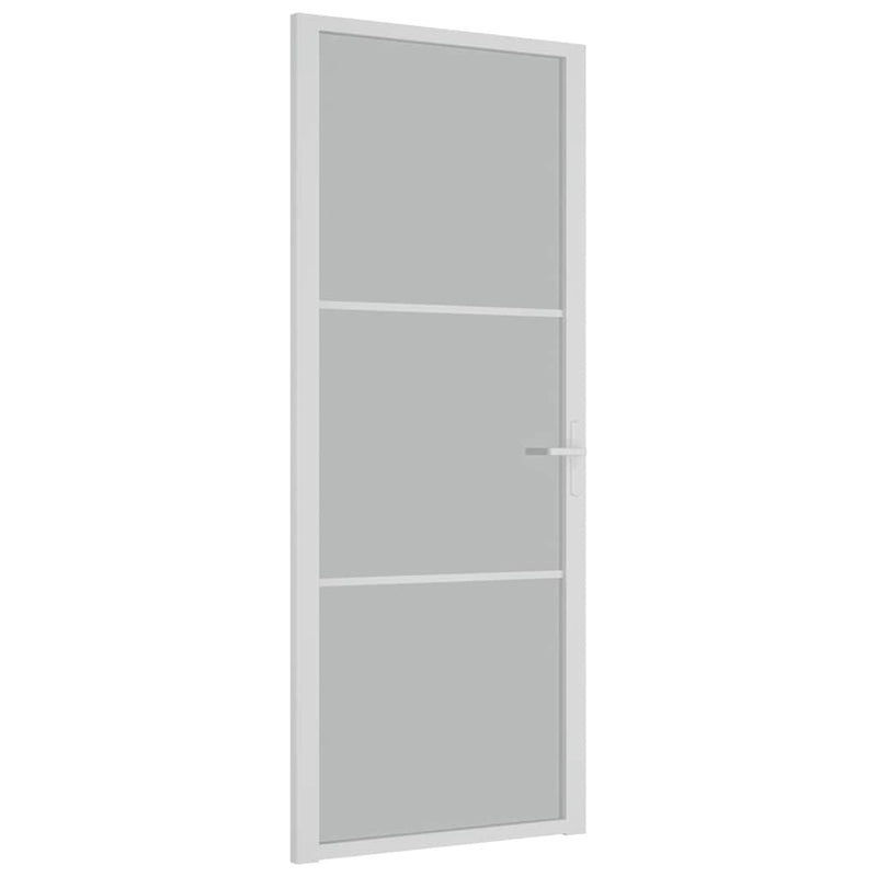 Afbeelding laden in galerijviewer, Vidaxl binnendeur 83x201,5 cm matglas en aluminium wit
