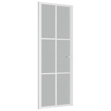 Vidaxl binnendeur 76x201,5 cm matglas en aluminium wit
