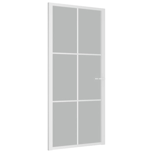 Vidaxl binnendeur 93x201,5 cm matglas en aluminium wit
