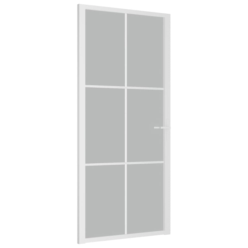 Afbeelding laden in galerijviewer, Vidaxl binnendeur 93x201,5 cm matglas en aluminium wit
