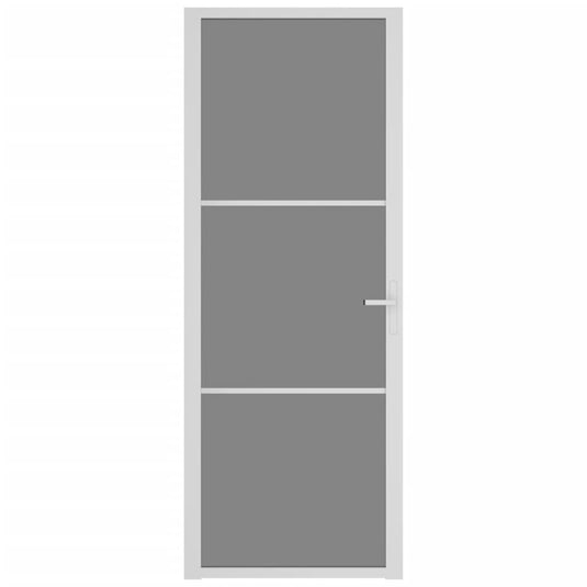 Vidaxl binnendeur 76x201,5 cm esg-glas en aluminium wit