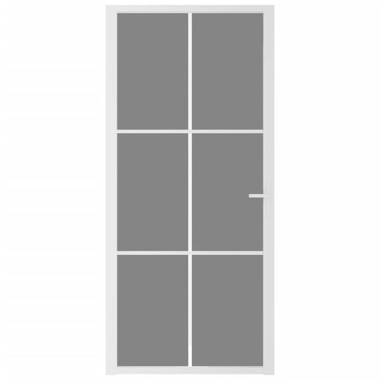 Vidaxl binnendeur 93x201,5 cm esg-glas en aluminium wit